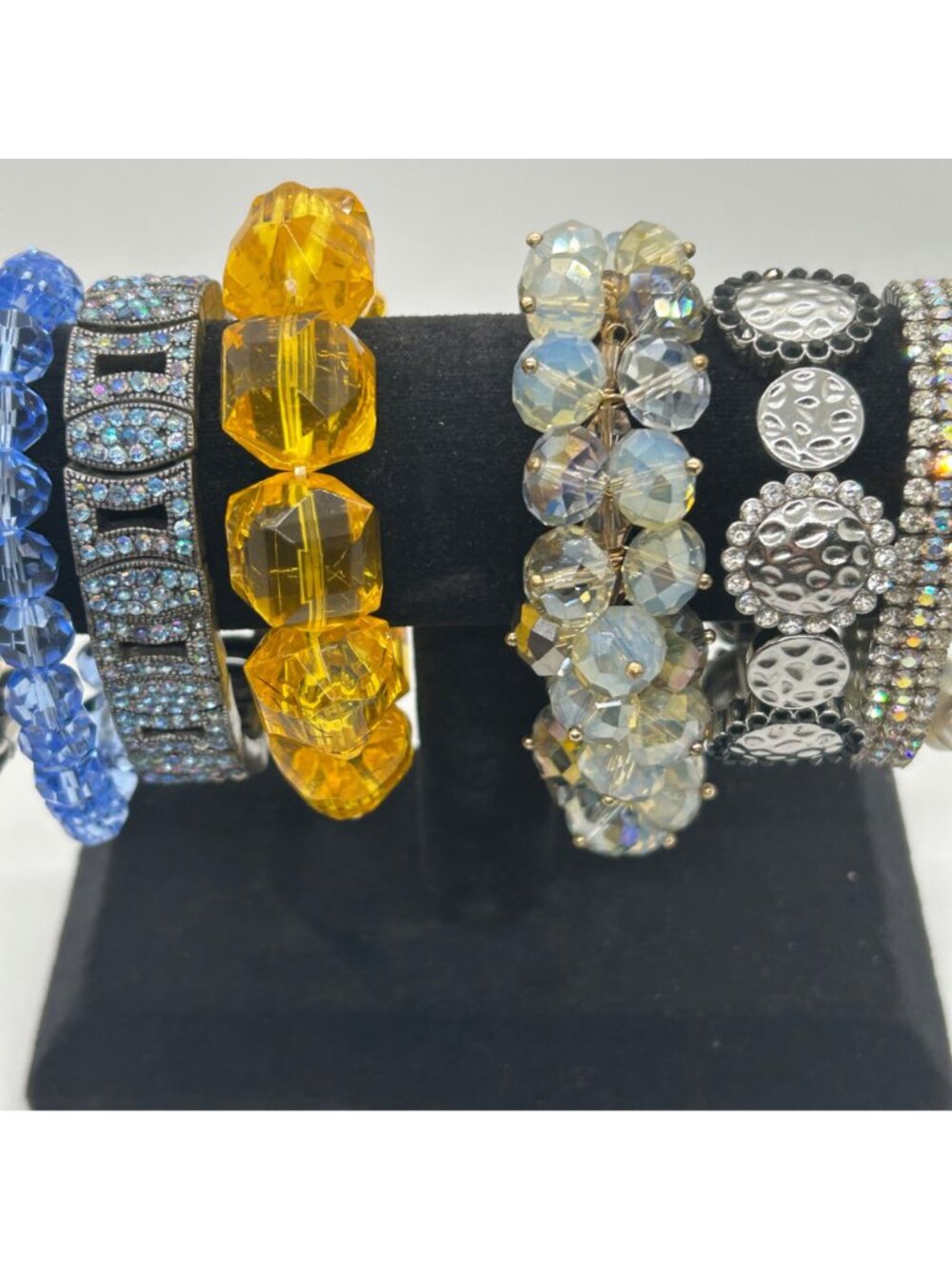 Beaded Stretch Bracelets Lot 10 Rhinestone Boho Stackable Fashion Jewelry - Picture 16 of 16